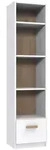 luma-home Standregal, Wei&szlig;, Holzwerkstoff, 4 F&auml;cher, 1 Schubladen, einzeln