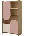 Mirjan24 Kinderregal, Eiche, Rosa, Holzwerkstoff, Rechteckig, 84x151x40 cm,