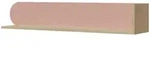 Mirjan24 Kinder-Wandregal, Eiche, Rosa, Holzwerkstoff, Rechteckig, 120x20x25 cm,