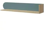 Mirjan24 Kinder-Wandregal, Eiche, Blau, Holzwerkstoff, Rechteckig, 120x20x25 cm,