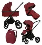 BabyLux Kinderwagen, Weinrot, Textil, 58x98 cm, Baby on Tour, Kinderwagen,