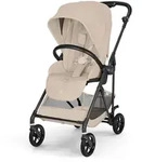 cybex Gold Kinderwagen Melio Carbon, Beige, Textil, 49x96.5 - 107x82-91 cm,