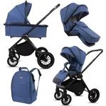 BabyLux Kinderwagen, Blau, Textil, 58x100 cm, Baby on Tour, Kinderwagen,
