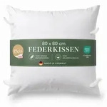 Bestlivings Kopfkissen, Wei&szlig;, Textil, F&uuml;llung: Federn, 80x80 cm,...