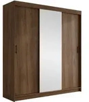 Mirjan24 Schiebet&uuml;renschrank, Nussbaum, Kunststoff, Rechteckig,Rechteckig,