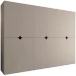 Mirjan24 Dreht&uuml;renschrank, Kaschmir, Kunststoff, Rechteckig, 270x203x50 cm,