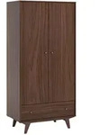 Petits-meubles Babykleiderschrank, Braun, Holzwerkstoff, 1 Schubladen,...