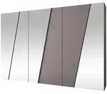Mirjan24 Dreht&uuml;renschrank, Kaschmir, Schwarz, Kunststoff, Rechteckig, 300x202x50 cm,