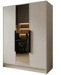 Masseno Dreht&uuml;renschrank, Kaschmir, Holzwerkstoff, 8 F&auml;cher, Rechteckig,...