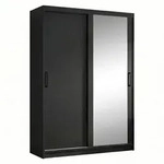 Beautysofa Schwebet&uuml;renschrank, Schwarz, Holzwerkstoff, 7 F&auml;cher, 120x205x60...