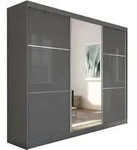 Beautysofa Schwebet&uuml;renschrank, Graphit, Holzwerkstoff, 12 F&auml;cher, 6...