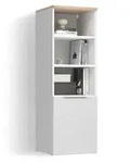 Livinity&reg; Universalschrank, Wei&szlig;, Sonoma Eiche, Holzwerkstoff, 4 F&auml;cher,