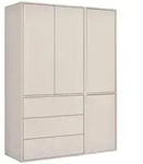 Mokebo Kleiderschrank, Kaschmir, Holzwerkstoff, 2 F&auml;cher, 137x197x58 cm,