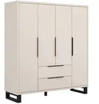 Petits-meubles Kleiderschrank, Kaschmir, Holzwerkstoff, 2 Schubladen, 190.7x210.3x60