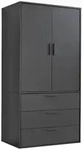 Mokebo Kleiderschrank, Anthrazit, Holzwerkstoff, 90x187x58 cm, Schlafzimmer,