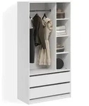 Livinity&reg; Kleiderschrank, Wei&szlig;, Holzwerkstoff, 7 F&auml;cher, 2 Schubladen,...