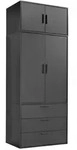 Mokebo Kleiderschrank, Anthrazit, Holzwerkstoff, 1 F&auml;cher, 90x234x58 cm,