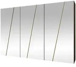 Mirjan24 Dreht&uuml;renschrank, Nussbaum, Gold, Kunststoff, Rechteckig, 300x202x50...