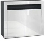 Vladon Kommode, Wei&szlig; Hochglanz, Holzwerkstoff, 108x92x40 cm, Wohnzimmer,...