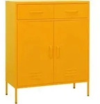 vidaXL Lagerschrank, Gelb, Metall, 35x101.5x80 cm, Garderobe, Garderobenschr&auml;nke,