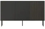Mirjan24 Sideboard, Schwarz, Nussbaum, Metall, Rechteckig,Rechteckig, 151x88x39...