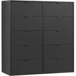 Mokebo Kommode, Anthrazit, Holzwerkstoff, 110x117x40 cm, Wohnzimmer, Kommoden &