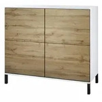 Vladon Kommode, Eiche Wotan, Holzwerkstoff, 92.5x83.5x35 cm, Wohnzimmer,...