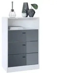 Vladon Kommode, Grau, Holzwerkstoff, 56x86.5x36 cm, Wohnzimmer, Kommoden &