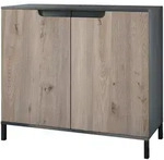 Vladon Kommode, Silbereichen, Holzwerkstoff, 92.5x83.5x35 cm, Wohnzimmer,...