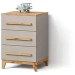 Livinity&reg; Kommode, Kaschmir, Eiche Artisan, Holzwerkstoff, 3 F&auml;cher, 3...