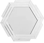 Kayoom Wandspiegel, Silber, Metall, Glas, sechseckig, 80x85x1.6 cm, Spiegel,