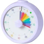 Relaxdays Timer, Lila, Kunststoff, 9x9.5x4.5 cm, Dekoration, Uhren, Wecker