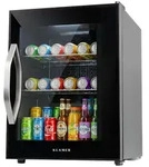 Klamer Getr&auml;nkek&uuml;hlschrank, Schwarz, Metall, Glas, 40x55x48 cm, K&uuml;chen,