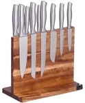 Relaxdays Messerblock, Braun, Holz, Kunststoff, 15x25.5x15 cm, Kochen, K&uuml;chenmesser,