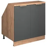 Vicco Dachschr&auml;genschrank, Anthrazit, Eiche, Holzwerkstoff, 1 F&auml;cher,...
