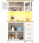 Okwish Buffetschrank, Wei&szlig;, Holzwerkstoff, 105.5x180x40 cm, K&uuml;chen,...