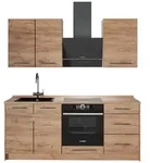 Vicco Singlek&uuml;che, Eiche, Eiche, Holzwerkstoff, Rechteckig, 190x206.8x51.6 cm,