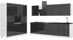 Vicco K&uuml;chenzeile, Anthrazit, Wei&szlig;, Holzwerkstoff, Rechteckig, 460x206.8x60...
