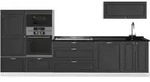 Vicco K&uuml;chenzeile, Anthrazit, Wei&szlig;, Holzwerkstoff, Rechteckig, 340x153.6x60...