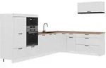 Vicco Eckk&uuml;che, Wei&szlig;, Wei&szlig;, Holzwerkstoff, Formgebogen, 327x153.6x60 cm,...