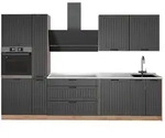 Vicco K&uuml;chenzeile, Dunkelgrau, Eiche, Holzwerkstoff, Rechteckig, 310x206.8x60...