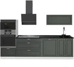 Vicco K&uuml;chenzeile, Gr&uuml;n, Wei&szlig;, Holzwerkstoff, Rechteckig, 280x153.6x60 cm,