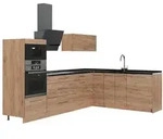 Vicco Eckk&uuml;che, Eiche, Eiche, Holzwerkstoff, Formgebogen, 287x153.6x60 cm,...