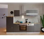 Respekta K&uuml;chenblock K&uuml;chenblock 280 cm, Grau, Holzwerkstoff, 1 Schublade(n),1