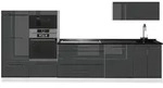 Vicco K&uuml;chenzeile, Anthrazit, Wei&szlig;, Holzwerkstoff, Rechteckig, 340x153.6x60...