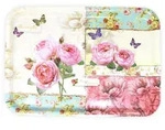 Lashuma Tablett, Rosa, Kunststoff, Floral, Rechteckig, 31x2x45 cm,...