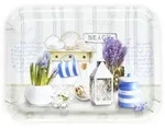 Lashuma Tablett, Blau, Kunststoff, Wasser/Strand/Meer, Rechteckig, 23x2x31 cm,