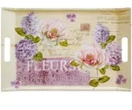 Lashuma Tablett, Rosa, Kunststoff, Floral, Rechteckig, 35x3x54 cm,...
