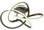 Led-Deckenleuchte Bandol, Schwarzchrom, Metall, Kunststoff, rund,rund, 34.5 cm, RoHS,