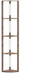 Homcom Stehleuchte, Braun, Holzwerkstoff, F, 29.5x163.5x41 cm, Lampen &...